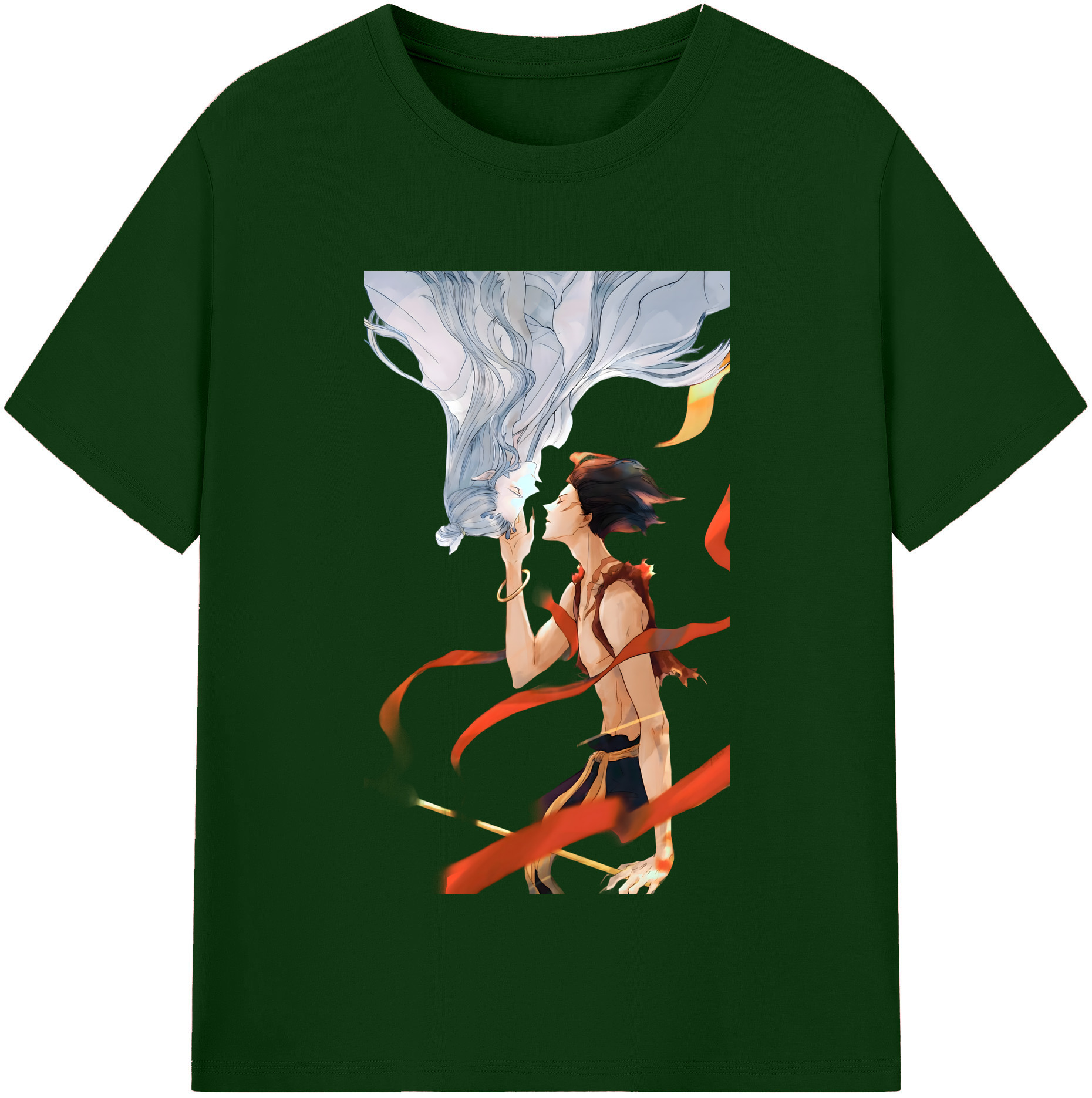 （画像用） Ne Zha 2 ナタ 魔童の大暴れ 綿100％半袖Tシャツ（フロントプリント）